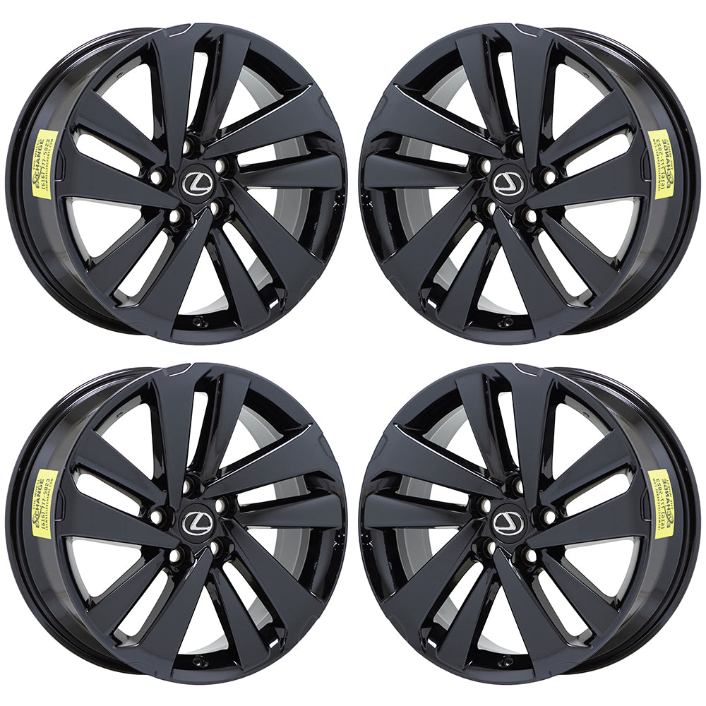18" Lexus NX300 Black Chrome wheels rims Factory OEM 2018 2019 2020 set 4 74372
